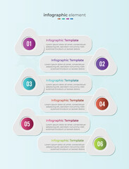 	
Vector table of content infographic element