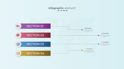 Four option gradient infographic design