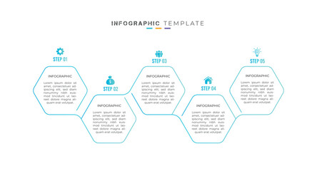 Creative business timeline infographic element and minimal presentation design