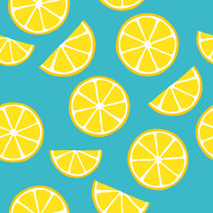 Lemon Pattern - Fruits Vector Background