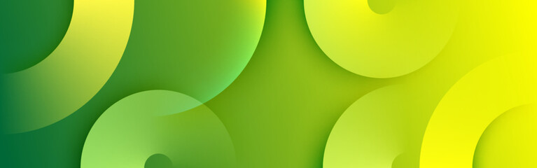 geometrical green banner abstract design background