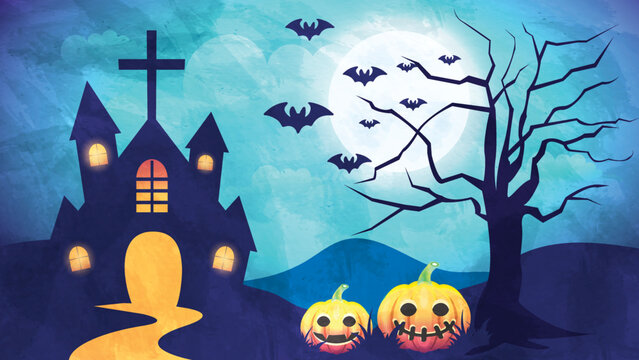 Halloween party background design for October 31