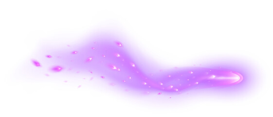 Purple Magic Comet with Particles