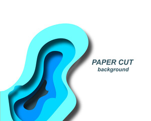 Abstract modern colorful paper cut shapes background. You can use template, banner, poster, brochure, book cover, booklet design. 