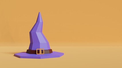 Halloween hat. Stylized 3d illustration.