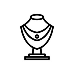 Obraz premium necklace icon vector illustration logo template for many purpose. Isolated on white background.