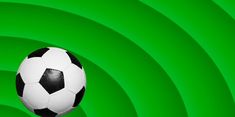 soccer ball over a green abstract background