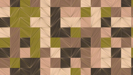 green, olive, brown and beige geometric pattern, seamless wallpaper for fabric, tile and tablecloth