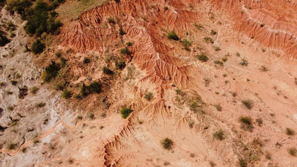 The red rock formations in Tatacoa Desert in Huila, Colombia.