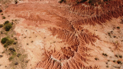 The red rock formations in Tatacoa Desert in Huila, Colombia.