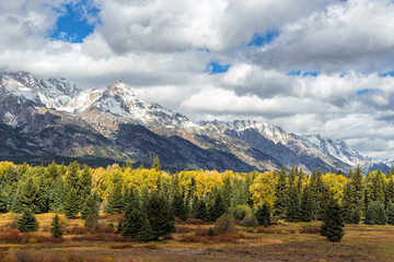 Obraz premium Scenic view of the Grand Teton National Park