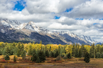 Scenic view of the Grand Teton National Park