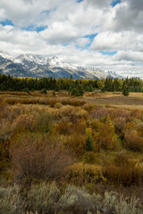 Scenic view of the Grand Teton National Park