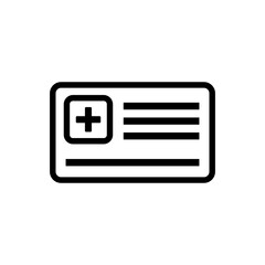 health card icon vector illustration logo template for many purpose. Isolated on white background.