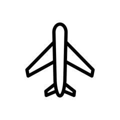 airplane icon vector illustration logo template for many purpose. Isolated on white background.