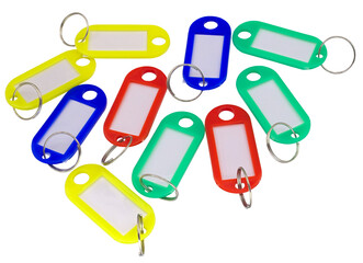 Coloured Key Tags with a paper insert