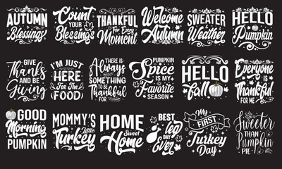 Thanksgiving Svg T-Shirt Design Bundle