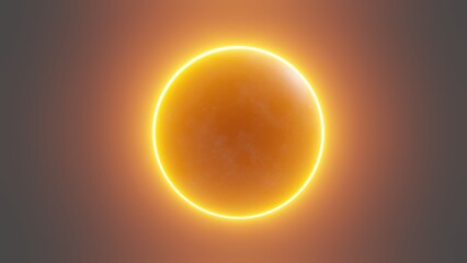 sun in space, 3d generated eclipse of sun, solar eclipse