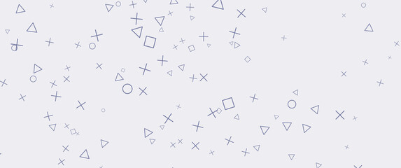 Seamless game line icons pattern, game controller button icons pattern, suitable for background, game theme background, game theme backdrop, game banner, game card design
