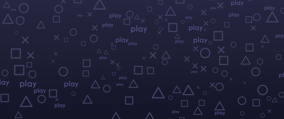 Seamless game line icons pattern, game controller button icons pattern, suitable for background, game theme background, game theme backdrop, game banner, game card design © Izzul Khaq