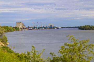 View of port in Izmail, Ukraine
