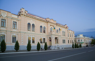 Fototapeta na wymiar Old palace on the Suvorov Avenue in Izmail, Ukraine 