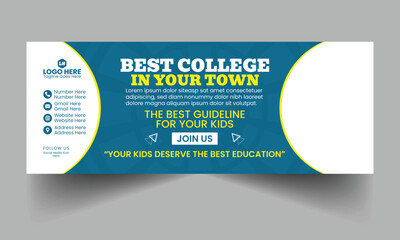 College Facebook Cover Photo Design
