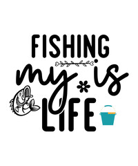 Naklejka premium fishing t shirt design