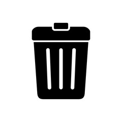 trash can icon vector illustration logo template for many purpose. Isolated on white background.