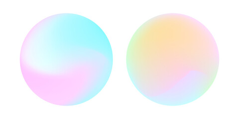 幻想的なグラデーションの二つの円