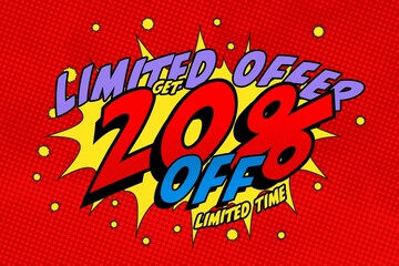 20 twenty Percent off sale discount shopping banner. promotion offer