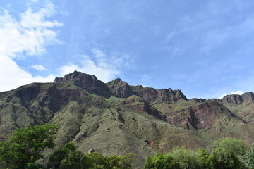 landscape with blue sky