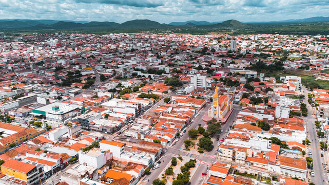 Sert&atilde;o Caatinga Serra Talhada Pernambuco Triunfo Pernambucano Paisagem Cidade Igreja Lampi&atilde;o Natureza Constru&ccedil;&atilde;o Xaxado Forr&oacute; PE Brazil Viagem Drone