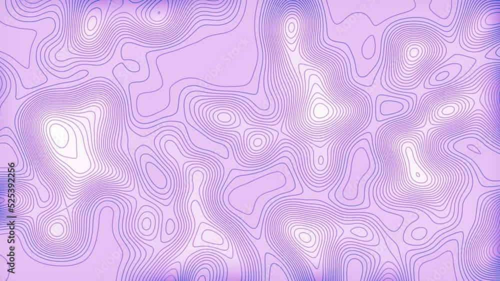 Poster seamless loop fractal lines background. topographic map like abstract backdrop. 4k animation.