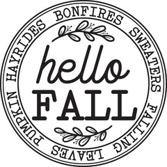 hello fall sign 