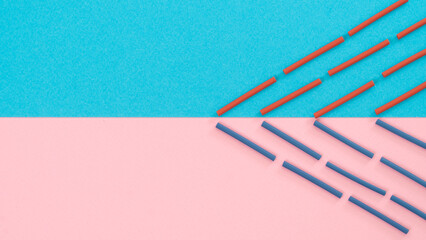 Geometric pattern of cut wires, lines and diagonals