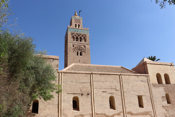 Obraz premium Minaret of the Koutoubia Mosque in Marrakech (Morocco)
