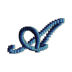 The letter A is in an interesting square design. Letters for logos, inscriptions
