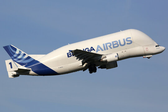Airbus Beluga Transporter airplane at Toulouse airport in France