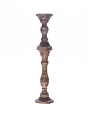 Fototapeta na wymiar wooden baluster isolated on white background