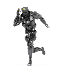 master robot is running in white background