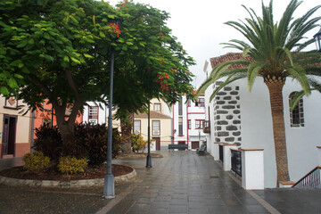Canary Islands. A small well-kept town on the island of La Palma after a summer rain.