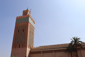 Fototapeta premium The Kasbah Mosque en Marrakech (Marruecos). También se la conoce como Mosque of Yaqub al Mansur or Mosque of Moulay al-Yazid