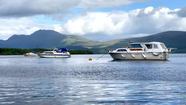 Ben Lomond view from Loch Lomond during the summer