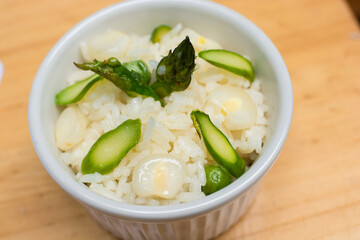 Simple plain white rice white bowl comfort food 