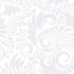 Elegant floral vector seamless pattern with curves element
