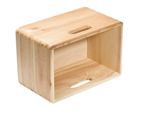 empty wooden crate isolated
