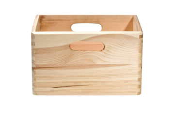 wooden box isolated