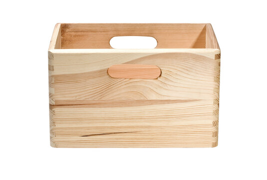 wooden box isolated