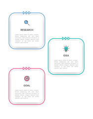 Vertical infographic design with icons and 3 options or steps. Thin line. Infographics business concept. Can be used for info graphics, flow charts, presentations, mobile web sites, printed materials.